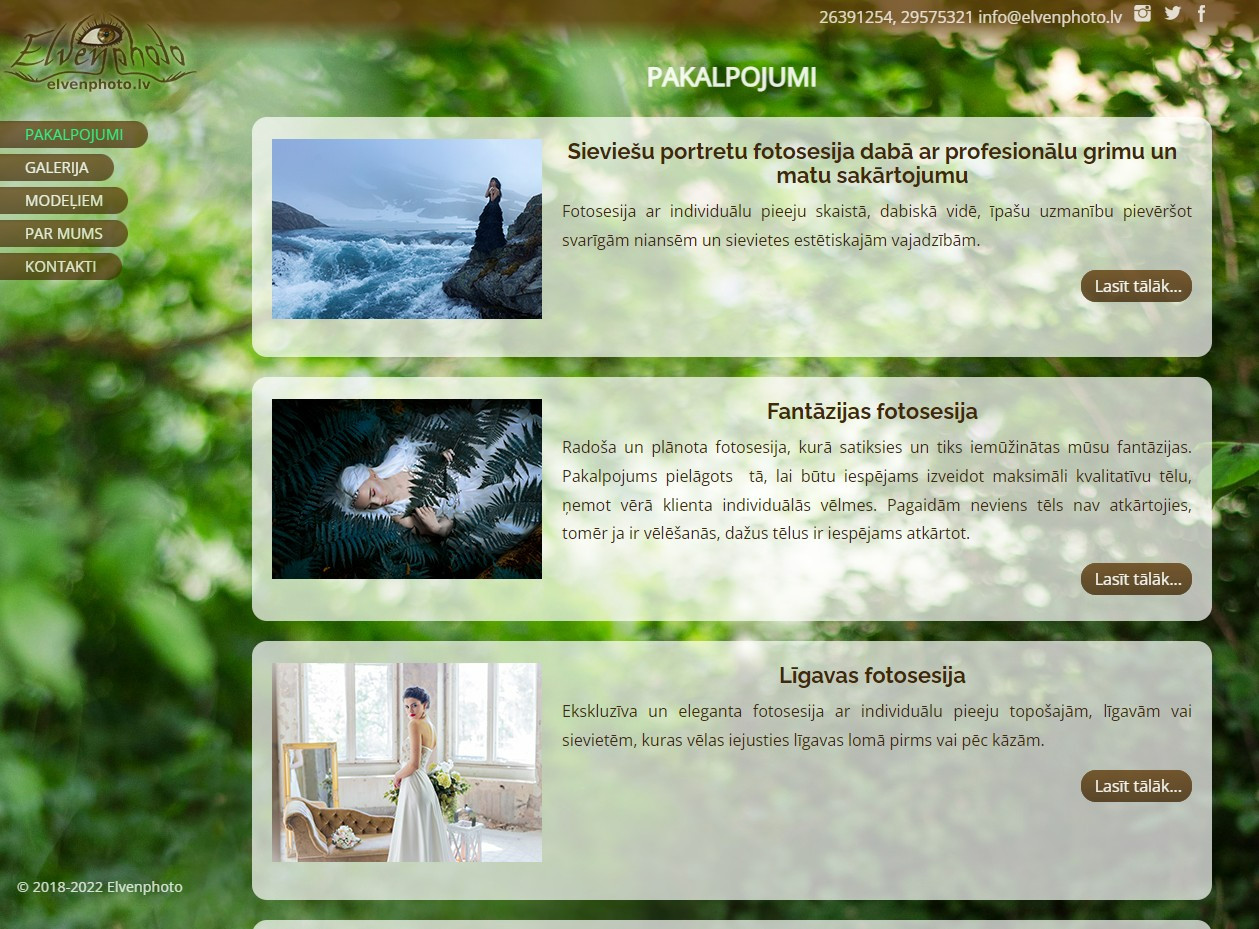 Elvenphoto pakalpojumi