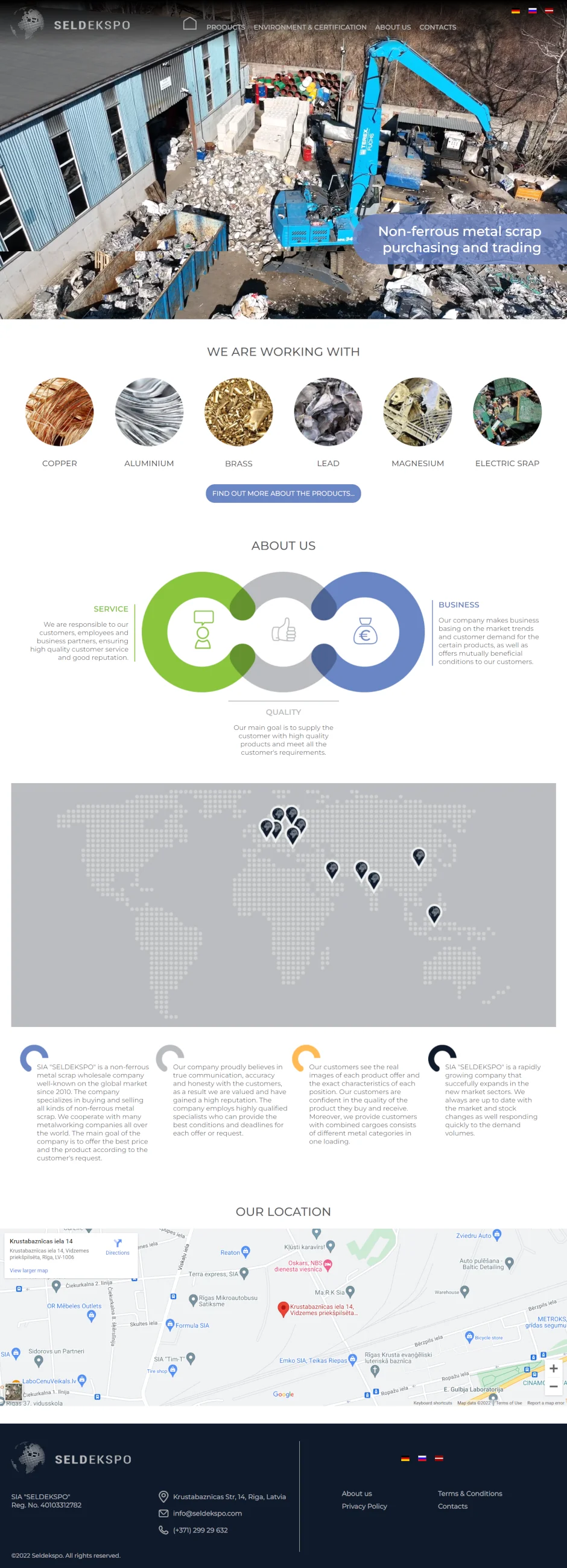 SELDEKSPO sākumlapa